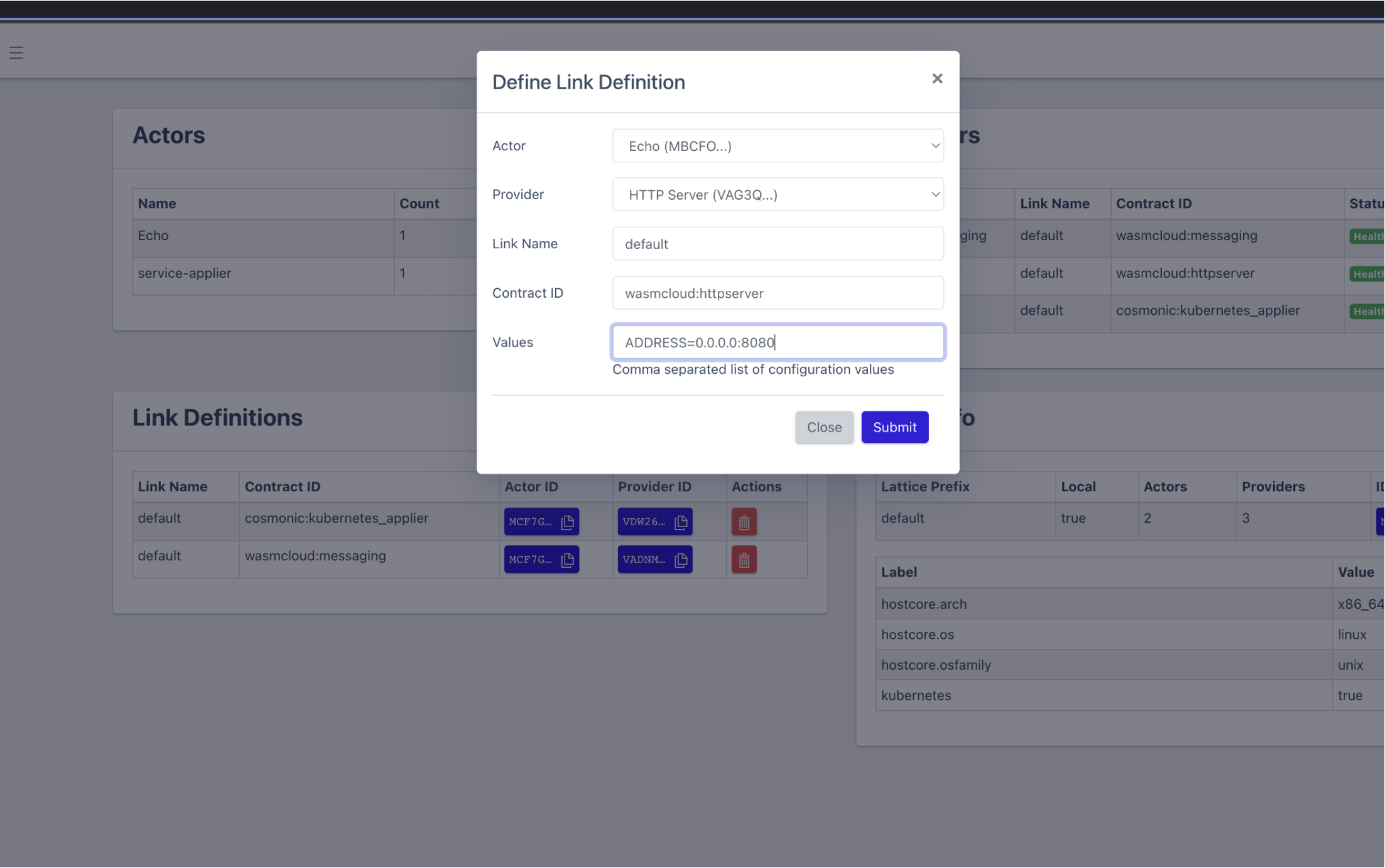 link definition httpserver setup